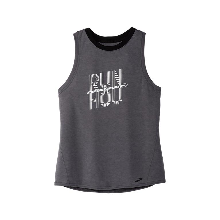 Brooks HOUSTON22 DISTANCE GRAPHIC Running Tank Top Womens Sale - Shadow Grey/Run HOU (TZL287493)